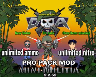 mini militia 2 unlimited ammo and nitro|Mini Militia 2.2.86 Mega mod Pro Pack and Unlimited Nitro.